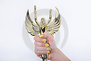 Elegant Golden Angel Statue: Symbol of Grace and Enlightenment