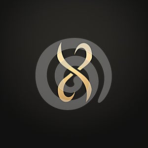Elegant Golden S Logo: Minimalistic Design For Marketing Agency