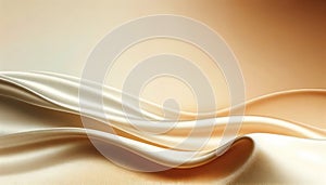 Elegant Golden Silk Fabric Background, AI Generated