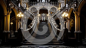 Elegant Grand Staircase in Luxurious Interior