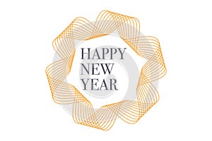 Elegant graphic design of a saying `Happy New Year`