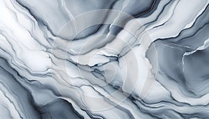 Elegant Gray And White Marble Texture With Fluid Stone Pattern