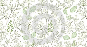 Elegant Green Leaf Pattern