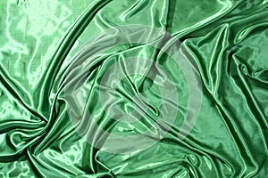 Elegant green silk