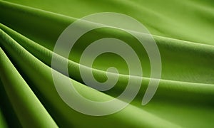 Elegant Green Silk Fabric Waves AI Generated