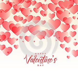 Elegant hearts pattern beautiful valentines day background