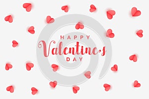 Elegant hearts pattern valentines day background