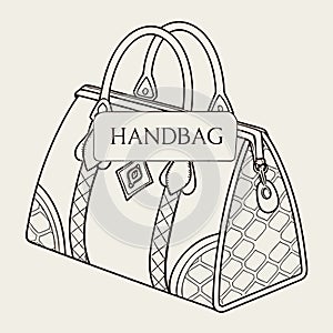 Vector File of a Sophisticated Designer Handbag