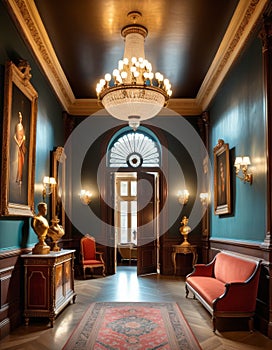 Elegant Historical Hallway Design