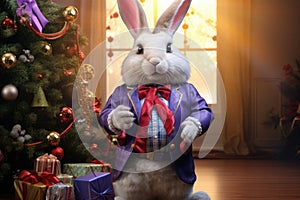 Elegant Holiday Rabbit