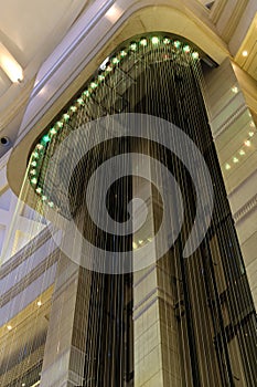 elevator at the hall in the hotel