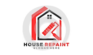 Elegant house repaint logo design