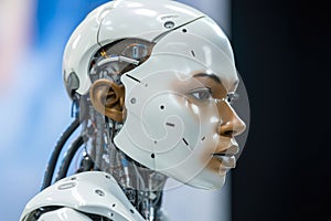 Elegant Humanoid Innovation: Amiable AI.