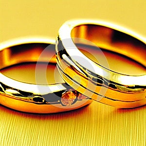 Shimmering Gold Wedding Rings - A Symbol of Eternal Love