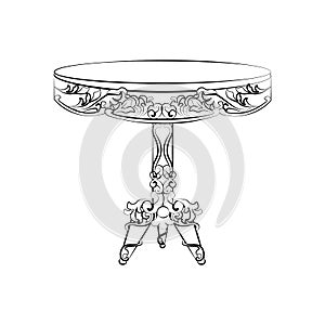 Elegant imperial classic round table photo