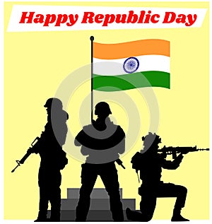 Elegant Indian Happy Republic Day Design