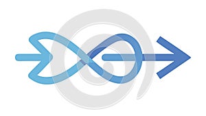 Elegant Infinity Arrow for Continuous Cycle, vector design Generative AI