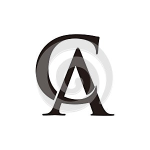 Elegant initial/monogram CA logo design inspiration