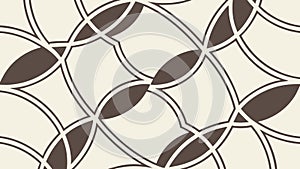 Elegant Interlocking Abstract Geometric Pattern in Neutral Tones, vector design Generative AI