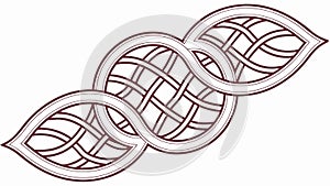 Elegant Interlocking Celtic Knot Pattern, vector design Generative AI