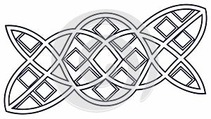 Elegant Interlocking Geometric Pattern, Abstract Decorative Art Vector Design, vector design Generative AI