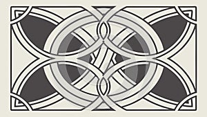 Elegant Interlocking Knot Pattern Decorative Art, vector design Generative AI