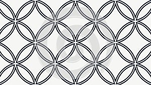 Elegant Interlocking Oval Geometric Pattern, vector design Generative AI