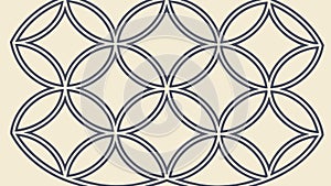 Elegant Interlocking Ring Geometric Pattern, Seamless Design, vector design Generative AI