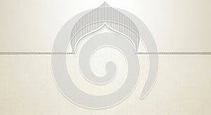 Elegant islamic archway design with subtle geometric patterns