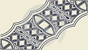 Elegant Islamic Geometric Border Pattern, vector design Generative AI