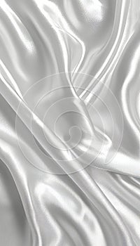 Elegant ivory silk satin drapery abstract monochrome luxury background for sophisticated design