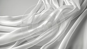 Elegant ivory silk satin drapery abstract monochrome luxury background for sophisticated designs