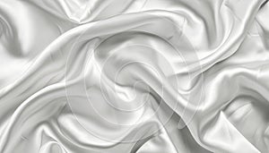 Elegant ivory silk satin drapery background with luxurious wavy folds abstract monochrome luxury