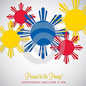 Elegant label Philippine Independence Day card photo