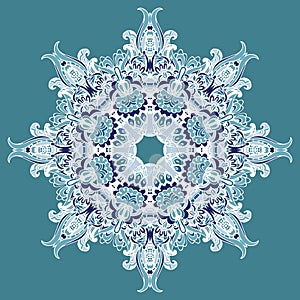 Elegant Lace Vector Winter Snowflake