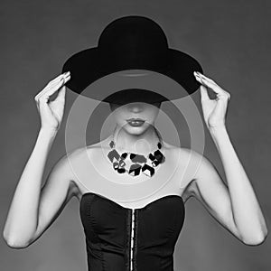 Elegant lady in hat