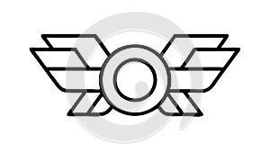 Elegant Laurel Wreath Icon in Outline Style for Awards and Excellence, vector design Generative AI photo