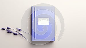 Elegant Lavender Flower Mockup: Biedermeier Style With Blue Gradient Crackle