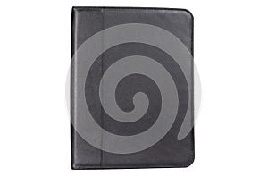 Elegant leather black folder for businessman documents