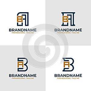 Elegant Letter AB and BA Monogram Logo, suitable for business with AB or BA initials