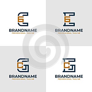 Elegant Letters CG and GC Monogram Logo, suitable for business with CG or GC initials