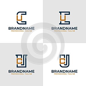 Elegant Letters CU and UC Monogram Logo, suitable for business with CU or UC initials