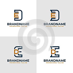 Elegant Letters DE and ED Monogram Logo, suitable for business with ED or DE initials photo