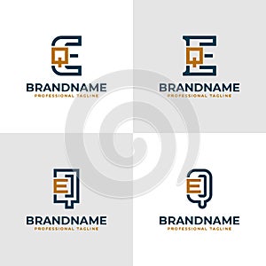 Elegant Letters EQ and QE Monogram Logo, suitable for business with EQ or QE initials photo