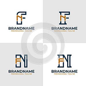 Elegant Letters FN and NF Monogram Logo, suitable for business with FN or NF initials photo