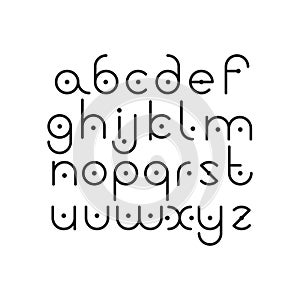 Elegant line orbed font.
