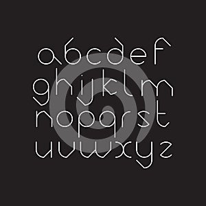 Elegant line orbed font.