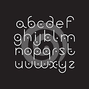 Elegant line orbed font.