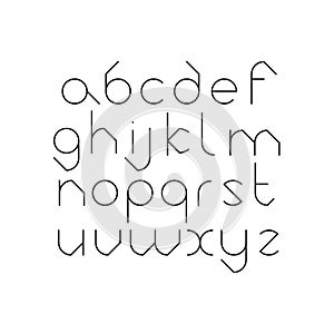 Elegant line orbed font.