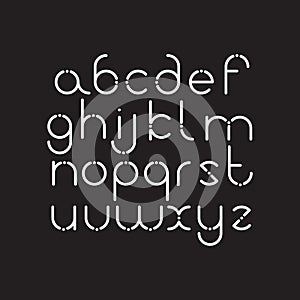 Elegant line orbed font. photo